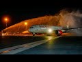 WATER SALUTE AS PLANE FERRYING SEBASTIAN SAWE LAND AT JKIA