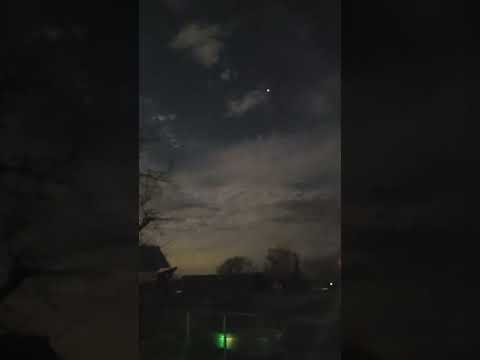 mysterious glowing orb in the sky this morning
