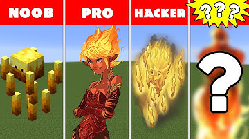 Pixel Art (NOOB vs PRO vs HACKER vs GOD) Blaze in Minecraft
