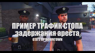Обучающий ролик по трафик стоп, задержание, арест. GTA 5 RP DOWMNTOWN