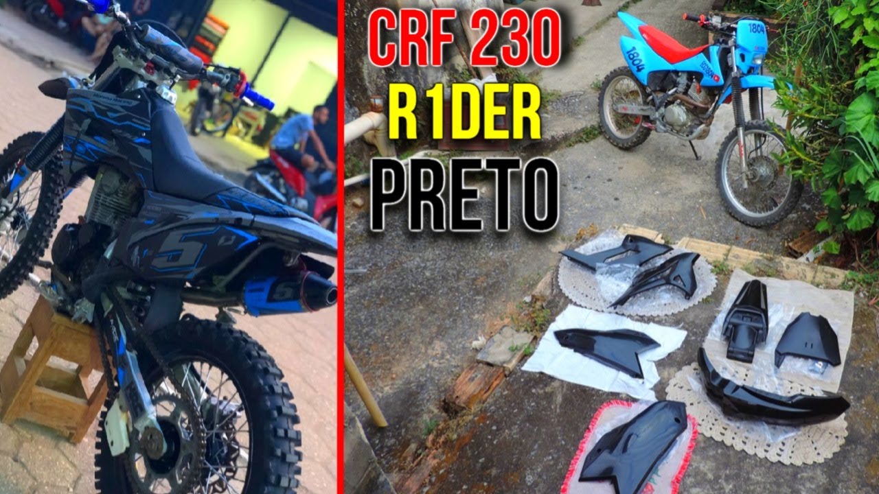 COMO APLICAR KIT GRÁFICO MOTOSTYLE EM SUA MOTO / COLANDO ADESIVO NA CRF 230  KIT R1DE BIKER 