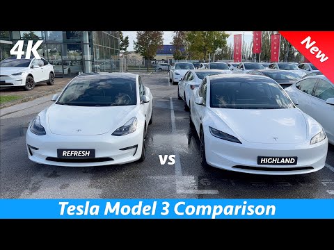 New Tesla Model 3 Highland 2024 vs Tesla Model 3 Refresh 2021