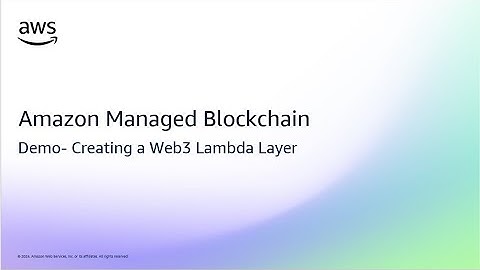 Build on public blockchains using AWS Lambda | Amazon Web Services
