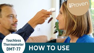 How to use the forehead and ear thermometer DMT77 from iProven