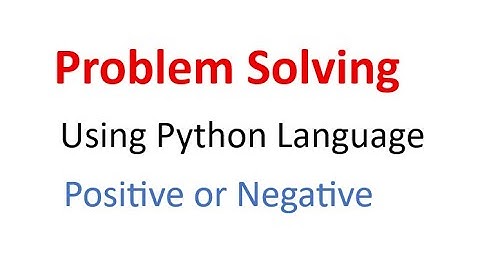 How to find a number is Positive or Negative in Python