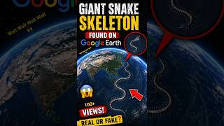 OMG! Giant Snake Skeleton Found on Google Earth #shots #trending #map #viral #googleearth