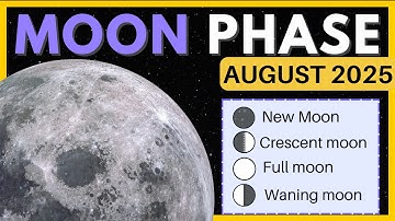 PHASES OF THE MOON AUGUST 2025 | Lunar calendar august  2025