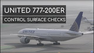 [4K] 777 Control surface checks!