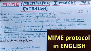 MIME protocol in Cryptography and network security | Multipurpose internet mail extension protocol