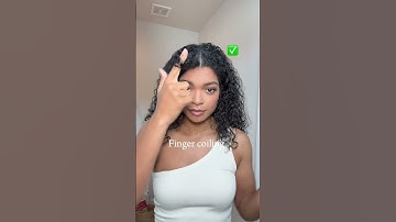 The right way to finger coil hair #curlyhair #curlyhairroutine