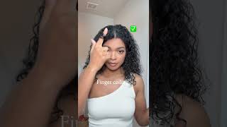 The right way to finger coil hair #curlyhair #curlyhairroutine