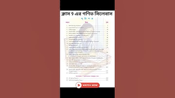 ক্লাস 9 এর গণিত এর সিলেবাস #mathematics