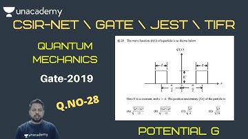 GATE 2019 Quantum mechanics  || Ques.NO. 28 || POTENTIAL G