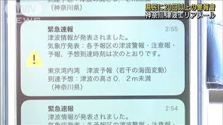 津波の警報音付きメールが20回以上　同じ内容で連発(2022年1月16日)