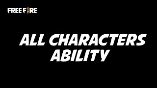 AtoZ All characters ability 2024🎯 | Free fire all characters ability full details| AR ROWDY 99 ✓