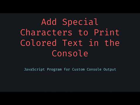 Add Console Log Colors