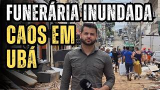 Coffins floating in the street: a horrific scene during the flood in Ubá.