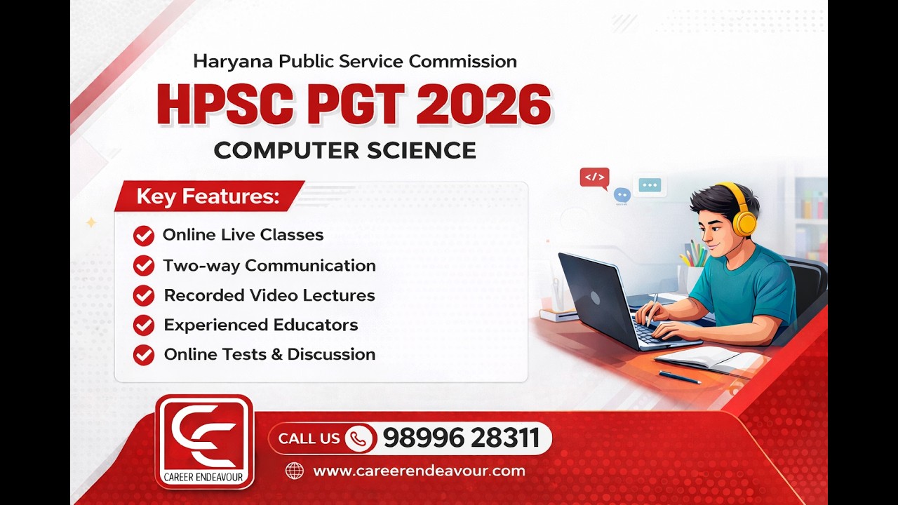 HPSC PGT Computer Science Online Classes. #hpscpgt #careerendeavour ...