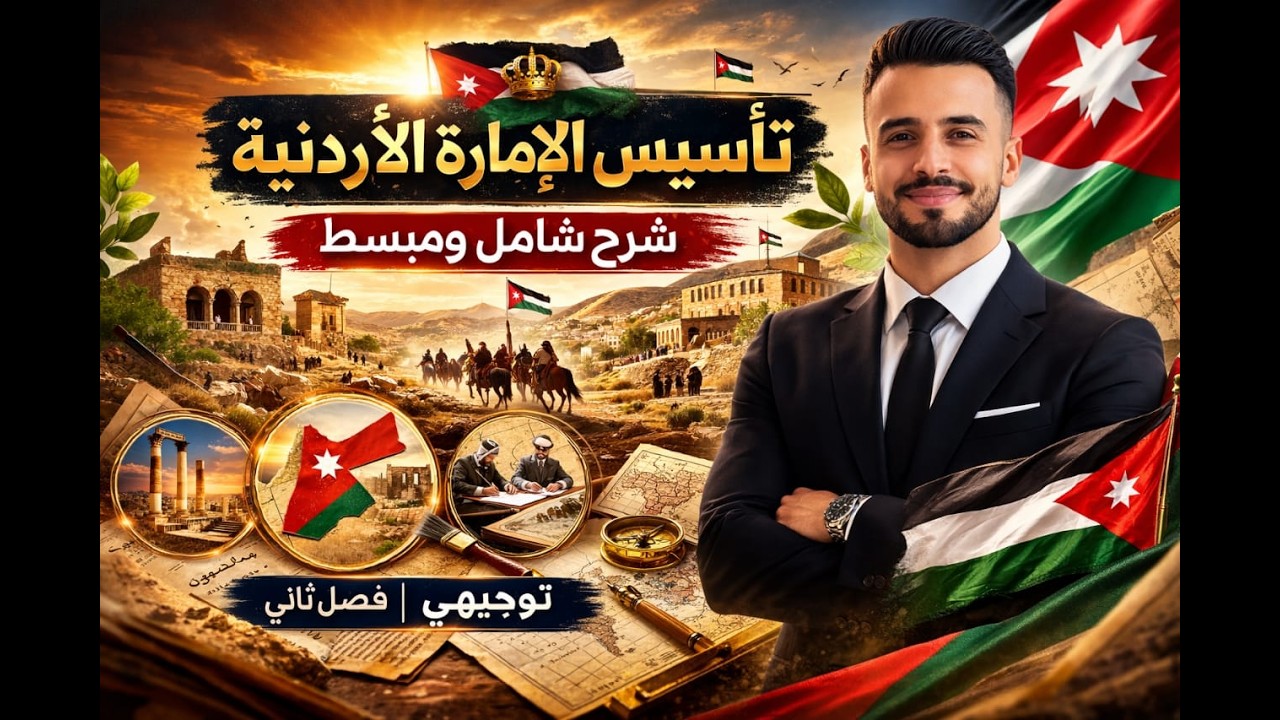 درس نشأة الإمارة الأردنية توجيهي فصل ثاني تاريخ الأردن