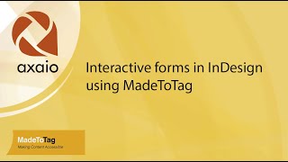 Interactive forms in InDesign using MadeToTag