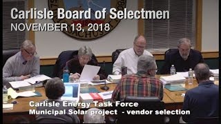 Carlisle Board of Selectmen  November 13, 2018