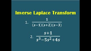 Inverse Laplace Transform by Partial Fraction || Partial Fraction Method || Example
