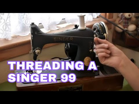 Singer 99: How to Wind and Thread Sewing Machine Demonstration