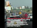 Motorists stranded as suspected goons block Thika Superhighway