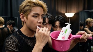 Taehyung Funny Moments: Mesh Top & Invisible Glass Hand 👀