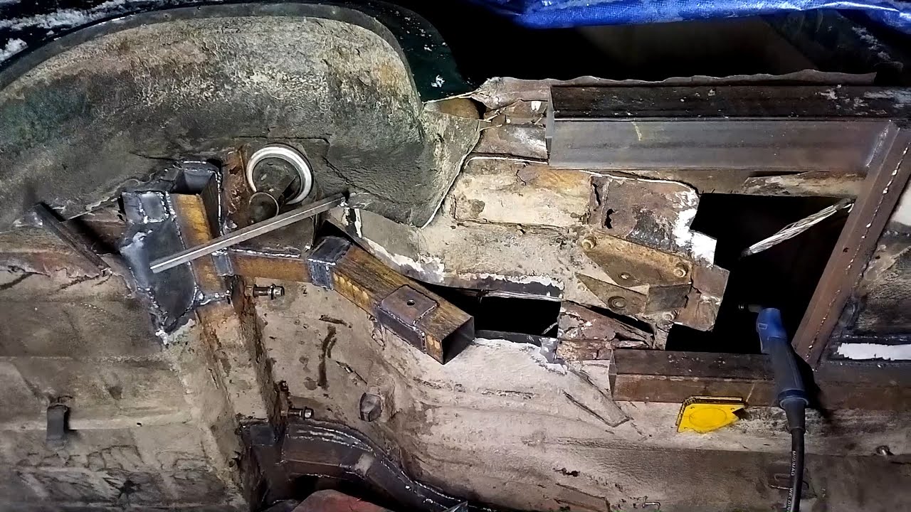 Задние лонжероны из профильной трубы. Усиление солдатика. Рама для ВАЗ ...