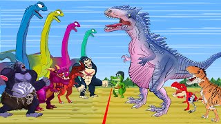 Triceratops Pregnant EVOLUTION OF DINOSAURS BRACHIOSAURUS, Rainbow GODZILLA Animation: Who Will Win?