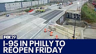 I-95 set to reopen Friday afternoon