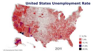 USA - Unemployment Rate by County - 2000/2021