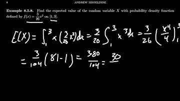 Expected Values and Continuous Random Variables