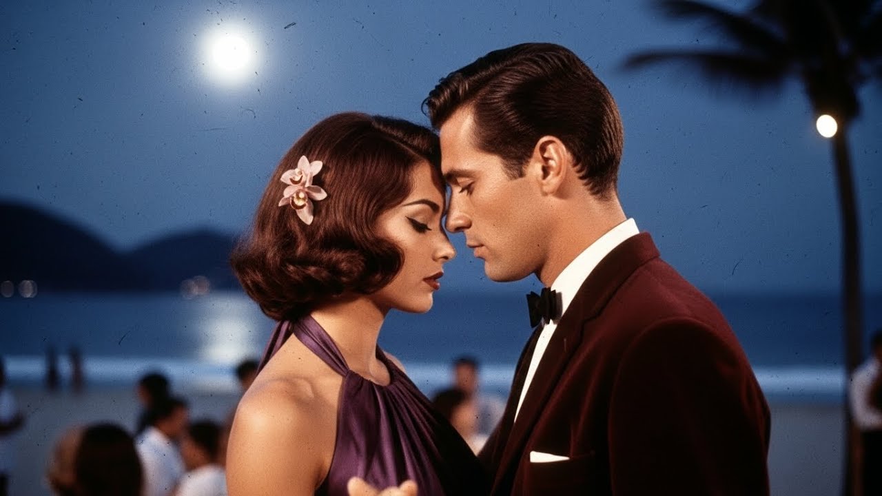 Elegant Tropical Evening — A 1960s Brazilian Romance & Moonlit Dreams by the Sea