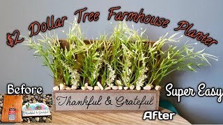 Dollar Tree $2 Farmhouse decor planter  Super Easy Super Cute