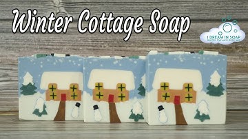Cold process soap making tutorial, Winter cottage soap, Christmas soap, cold process soap embeds