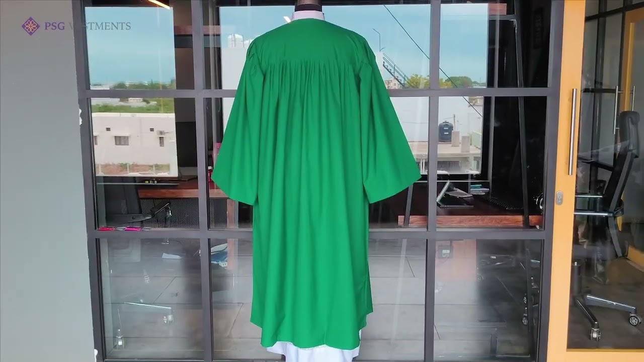 PSG vestments presents perfectly tailored choir robe featuring cross motif