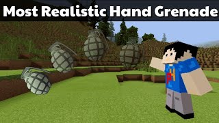 How to Make a Throwable Hand Grenade in Minecraft PE Tutorial (Command Block Creation) [Realistic]