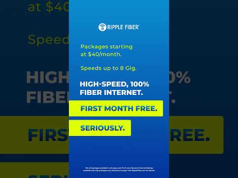 Get Your First Month Free with Ripple Fiber | Packages Start at $40/month