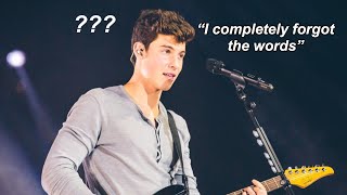 Shawn Mendes FORGETTING lyrics on stage !