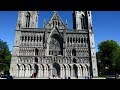 Tour inside of Nidaros Cathedral in Trondheim, Norway