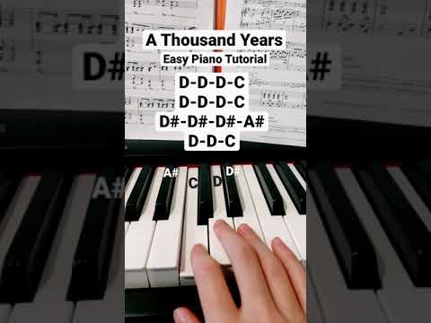 A Thousand Years Easy Piano Tutorial #shorts #pianotutorial #athousandyears