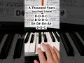 A Thousand Years Easy Piano Tutorial #shorts #pianotutorial #athousandyears