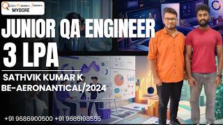 The Success Story of Mr. Sathik Kumar K as a Junior QA Engineer.