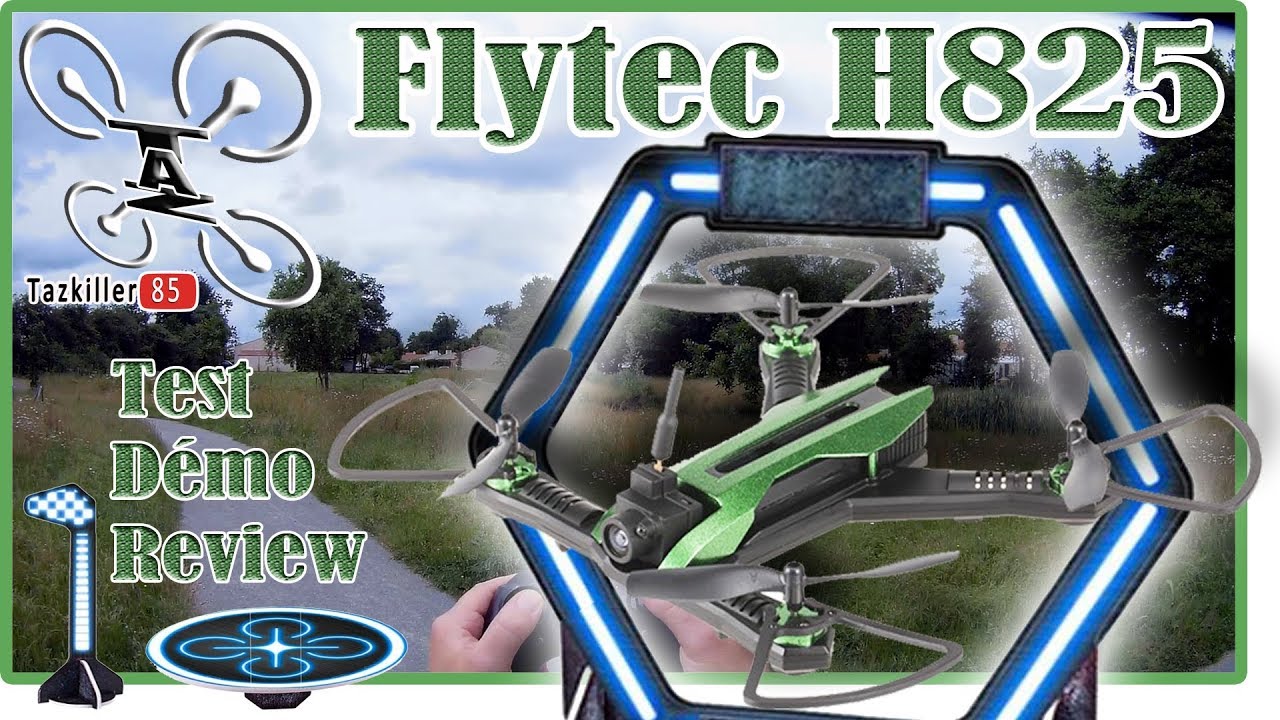 H825 FLYTEC drone FPV Review Test Démo / Petit parcours maison et ...