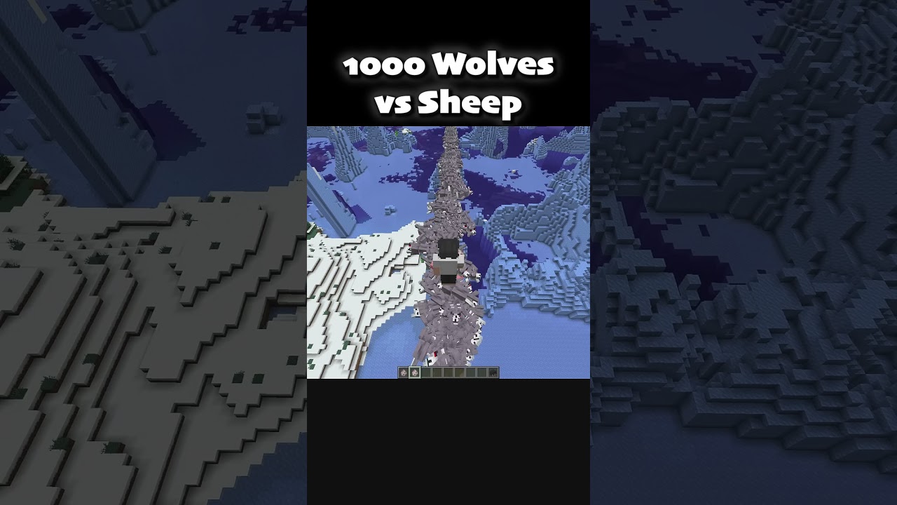Minecraft 1000 Wolves vs Sheep