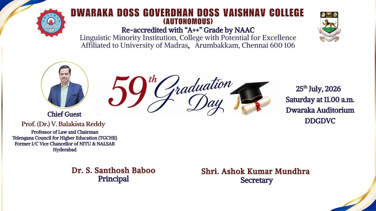 59TH GRADUATION DAY 25-07-2026 DAY-1 SESSION - II