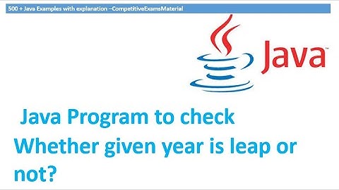 Write a java program to check whether a given year is leap o
