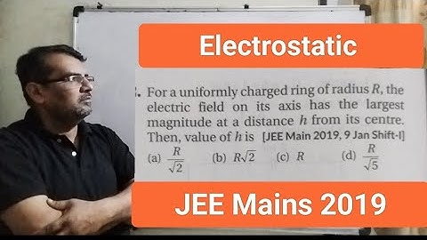 For a uniform charged ring of radius R the electric field on its axis has the largest magnitude at